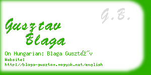 gusztav blaga business card